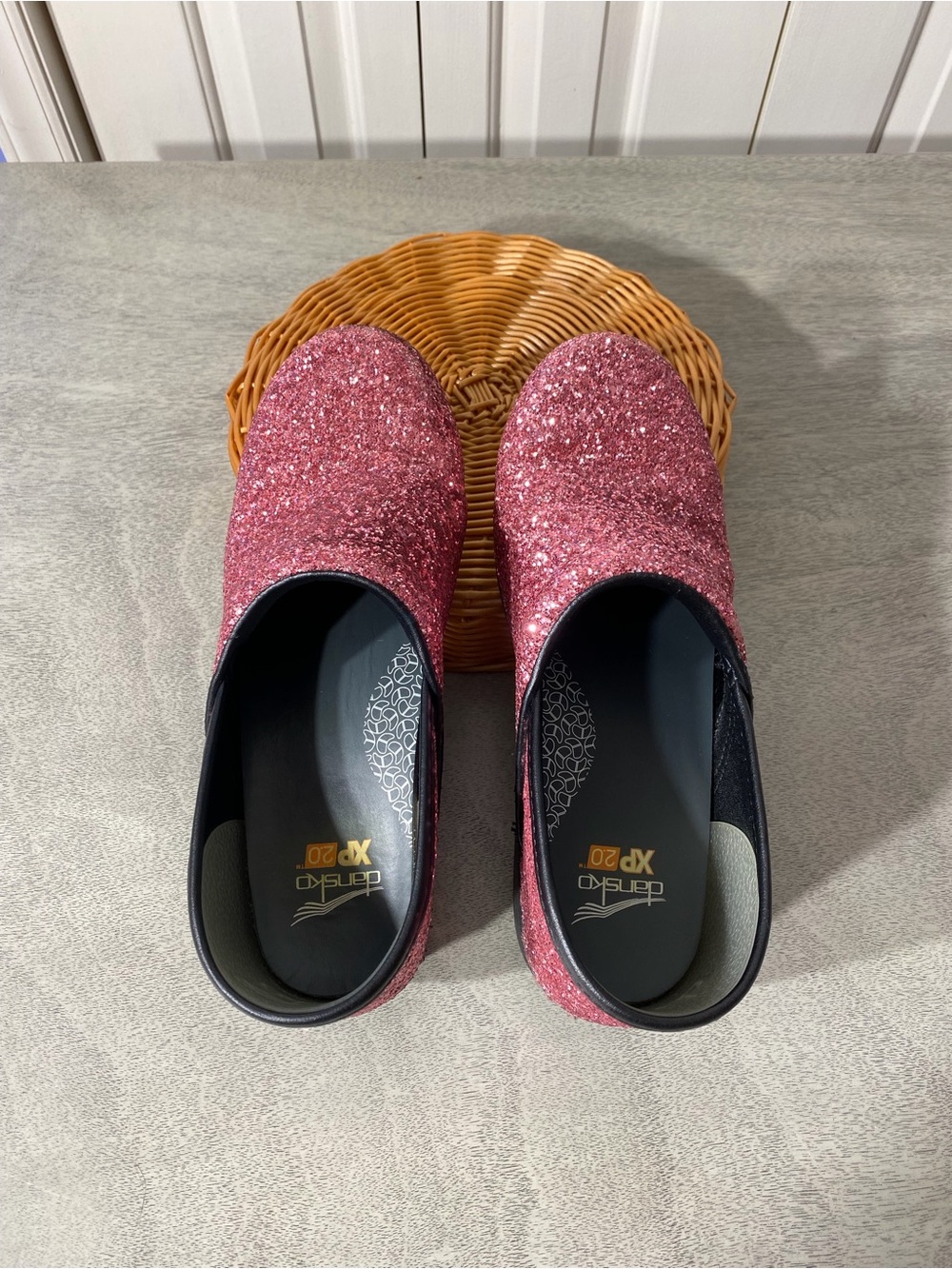 Dansko Pink Glitter Clogs XP 2.0